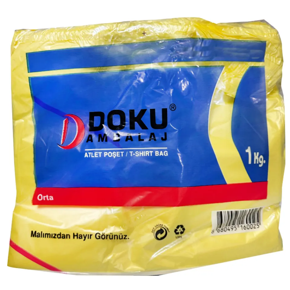 Doku Sarı Orijinal Market Poşet ORTA 1 KG
